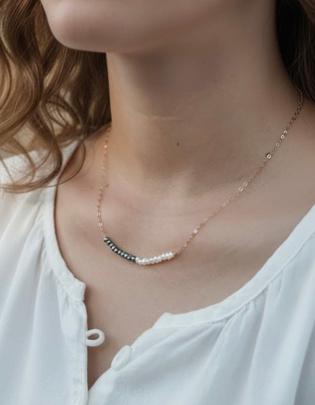 Living Stream Pearl Necklace