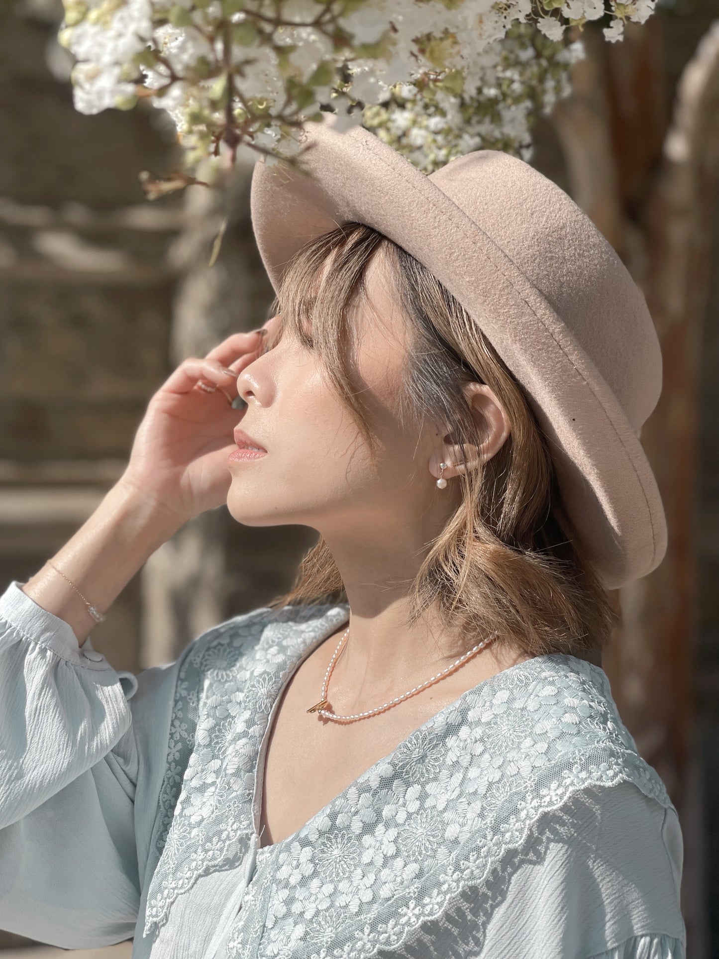 Pearl & Diamond Earrings