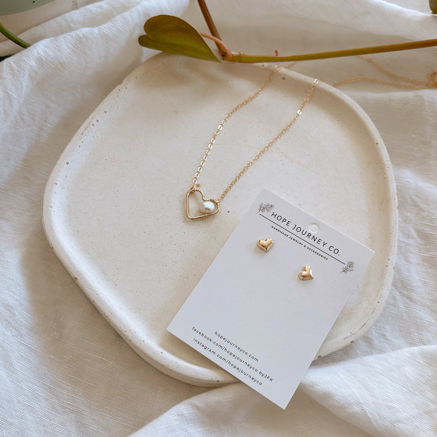 Puffy Heart Stud Earrings