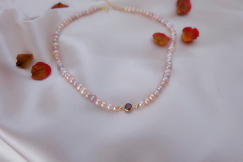 Ruby Grace Pearl Necklace