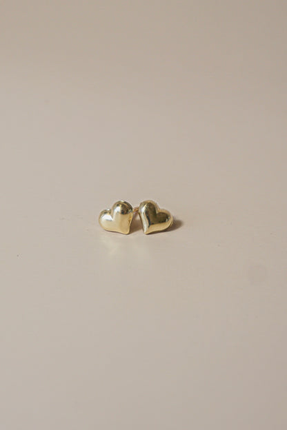 Puffy Heart Stud Earrings