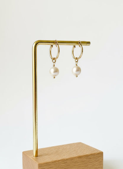 The Golden Drop Hoop Earrings