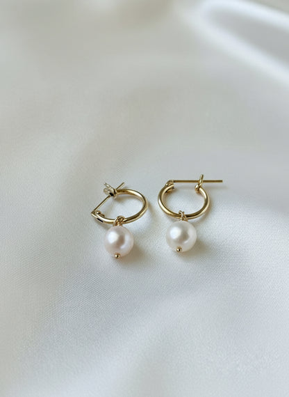 The Golden Drop Hoop Earrings