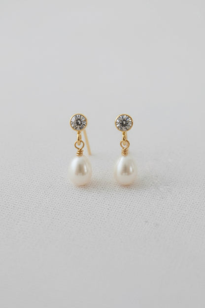 Pearl & Diamond Earrings