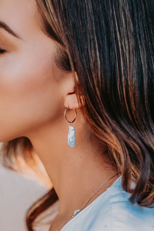 The Cloudy Day Hoop Earrings