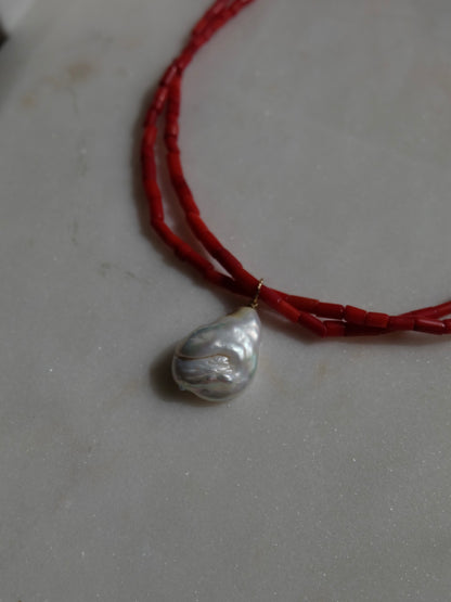 The Coral Pearl Necklace