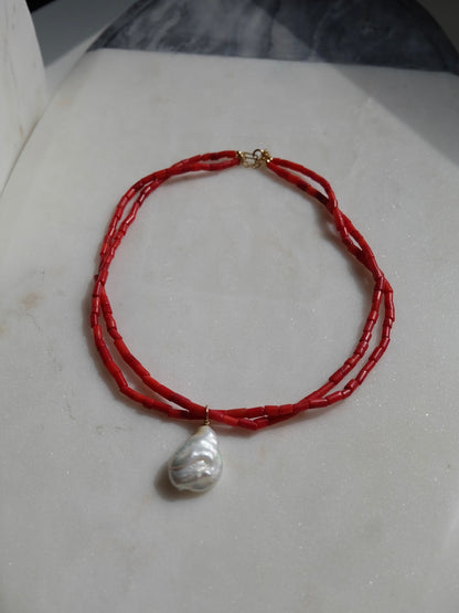 The Coral Pearl Necklace