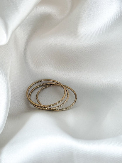 Sparkling Gold Stackable Ring