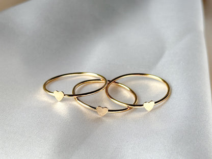 Little Heart Gold Ring