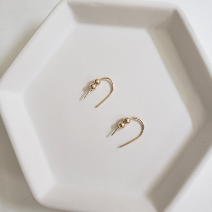 Jassy Gold Beaded Hoop Earrings