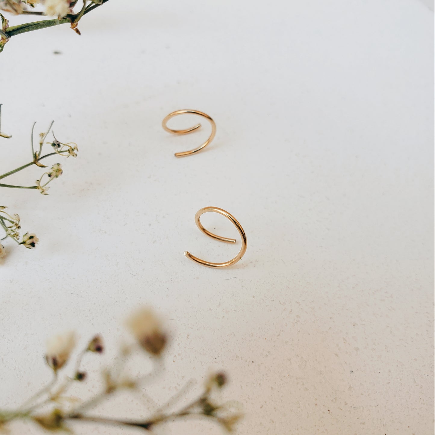 Tiny Wire Hoop Earrings