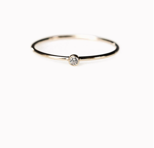 Bezel Ring | White