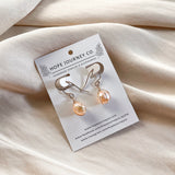 Peachy Wrap Pearl Earrings