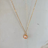 Peachy Wrap Pearl Necklace