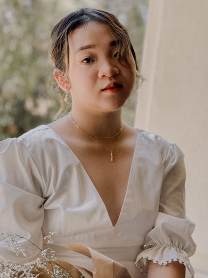 Be Yourself Pearl Bar Necklace