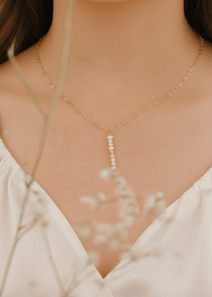 Be Yourself Pearl Bar Necklace