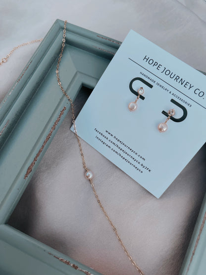Pearl & Diamond Earrings