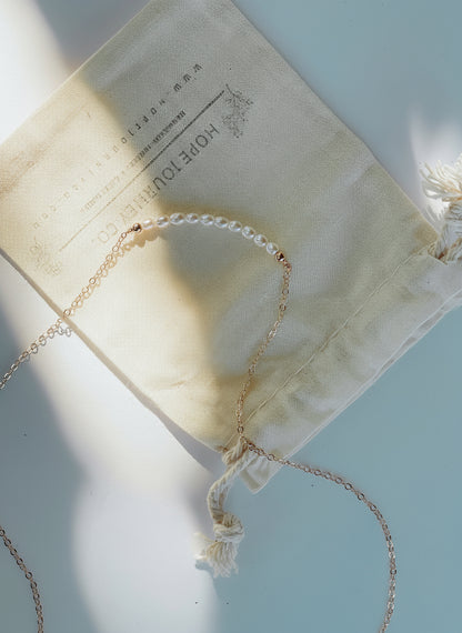 Fresh Pearl Bar Necklace