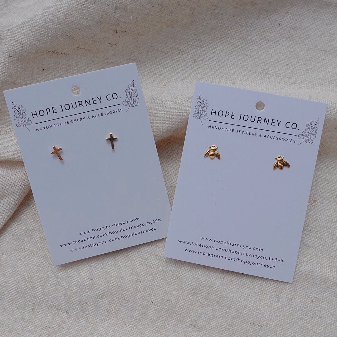 Little Cross Stud Earrings