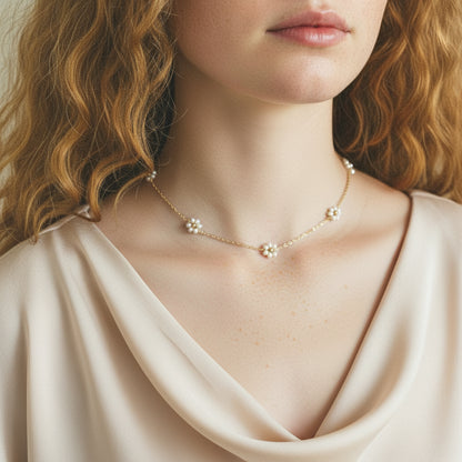 SHASTA Daisy Pearl Necklace