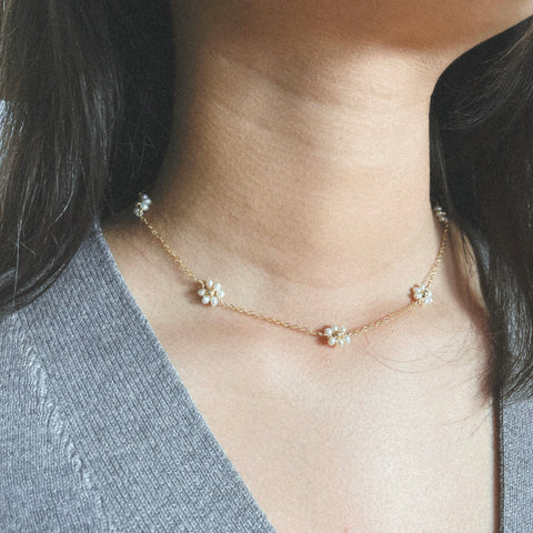 Daisy Pearl Necklace – MAISON MARBLE