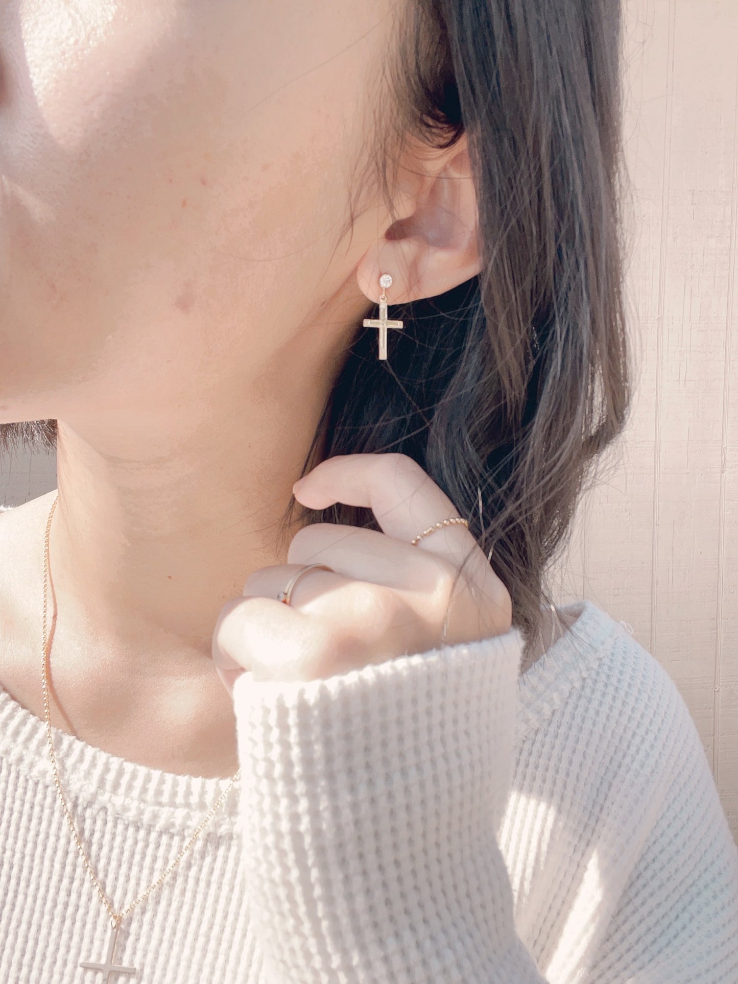 Carry Me Cross Earrings