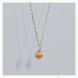 Peachy Wrap Pearl Necklace